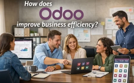 How does Odoo improve business efficiency?