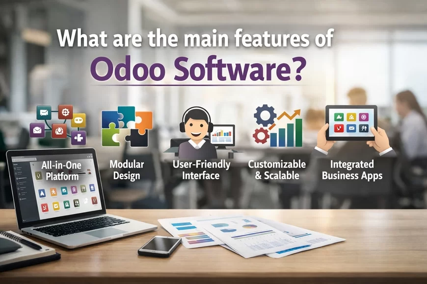 What are the main features of Odoo software?