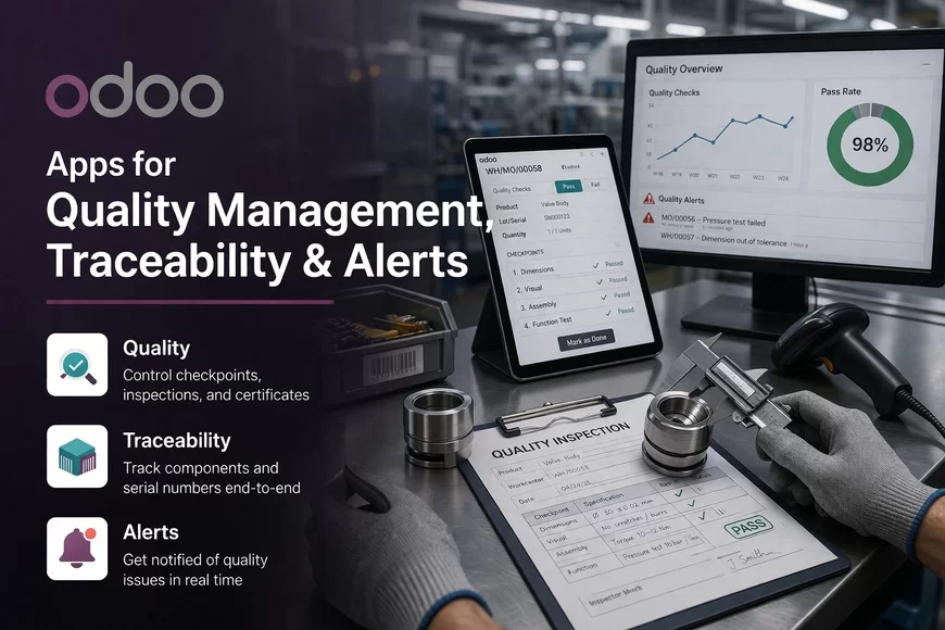 Odoo Apps for Quality Management, Traceability & Alerts