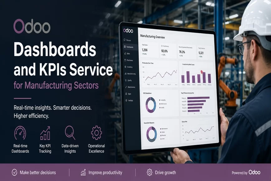 Odoo Dashboards and KPIs Service for Manufacturing Sectors