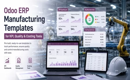 Odoo ERP Manufacturing Templates  for KPI, Quality & Costing Tools